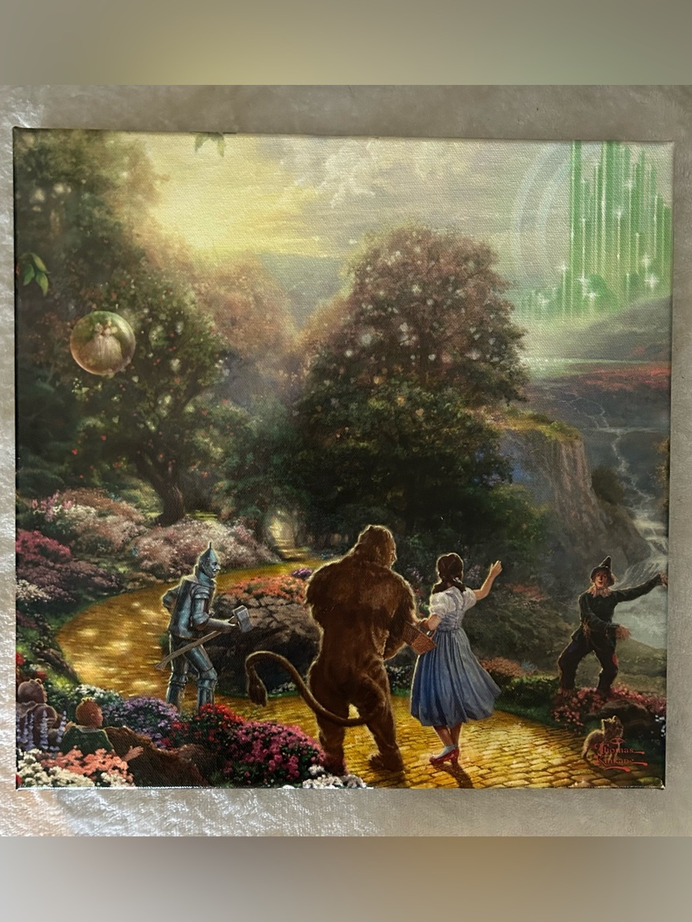 Thomas Kinkade Dorothy Discovers 14 x 14 Canvas Wrap Wall Hanging Art *READ*